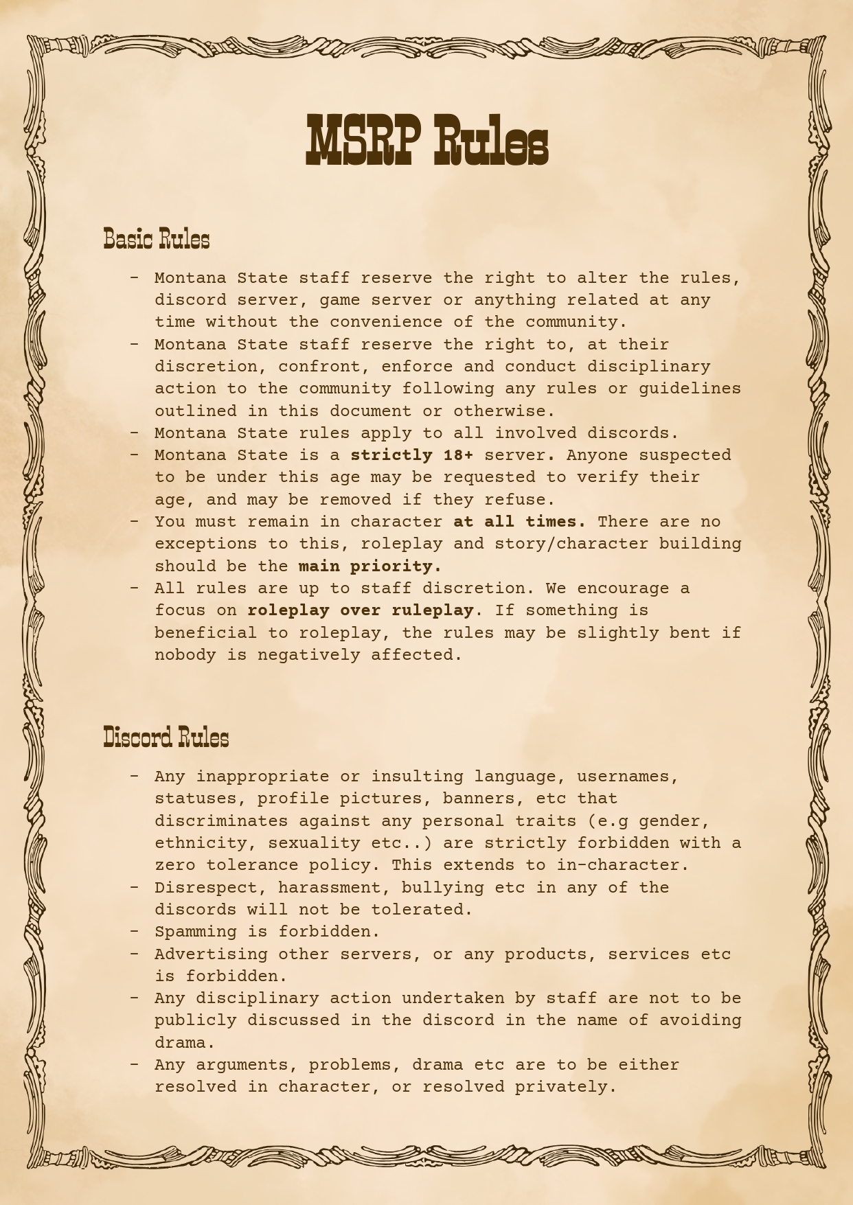 Server Rules Page 2