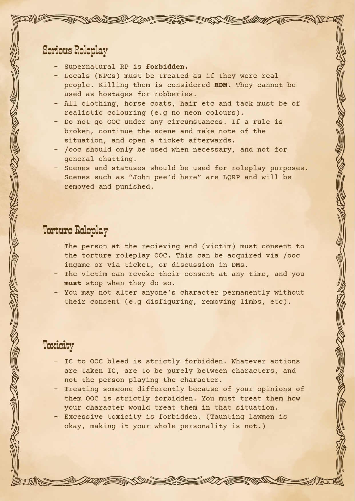Server Rules Page 5